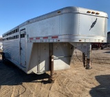 2003 Feather-Lite 24 ft Cattle trailer w/dbl gates