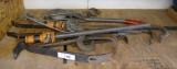 Lot of Wrecking Bars, Come-Along, Small Clamps