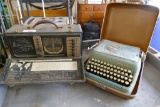 Zenith World Band Radio & Smith Carona Typewriter