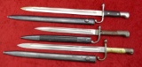 3 Hooked Quillon Mauser Bayonets (J)