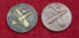 Pair of Rock Island Arsenal Workers Badges