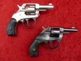 Pair of Vintage Antique Dbl Action Revolvers