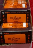 Lot of 240 rds of HSM 250 SAVAGE Ammo