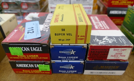 350 ct assorted 9mm Luger Ammo