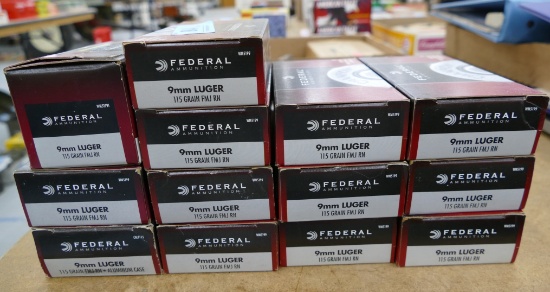 700 rds Federal 9mm Luger Ammo