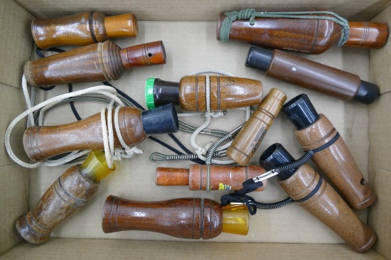 Lot of 12 Early Assorted Duck & Game Calls