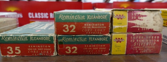 Lot of Early Remington 30, 32 & 35 cal Ammo