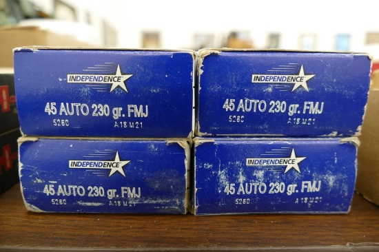 200 rds Independence 45 ACP Ammo