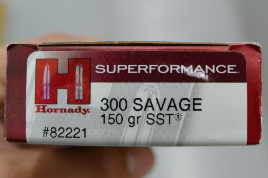 Box of Hornady 300 Savage Ammo