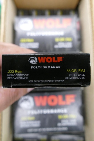 500 rds Wolf 223 FMJ Ammo