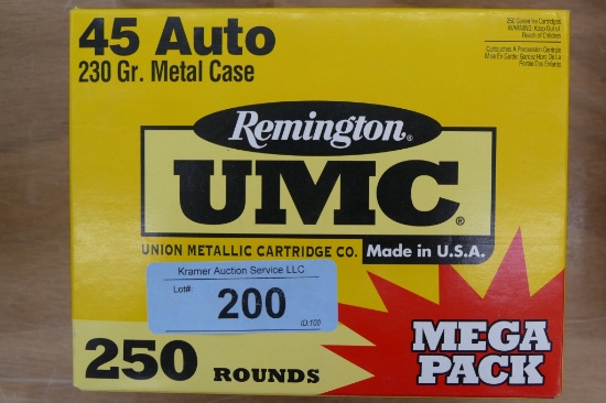 250 rds UMC 45 Auto Ammo