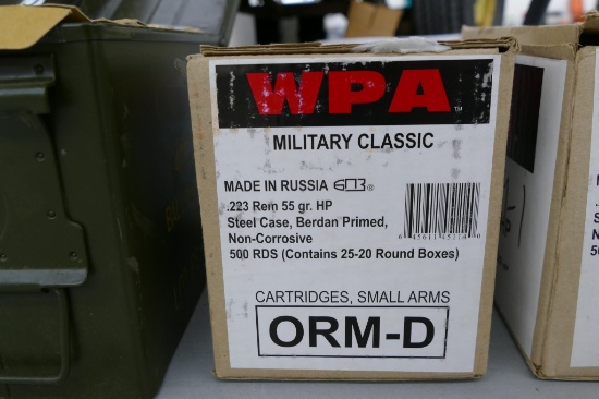 500 rd case of WPA 223 REM Ammo