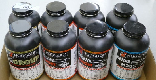 8 cans Various Hodgdon Reloading Powder