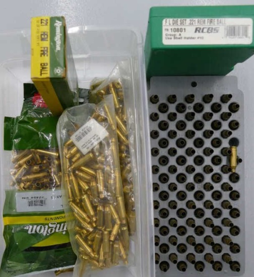 221 REM Fireball Brass & Die Set