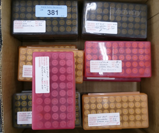 Approx. 650 rds 45 ACP Reloads