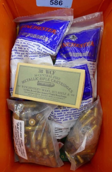Large box of 38-40 Brass & Reloads