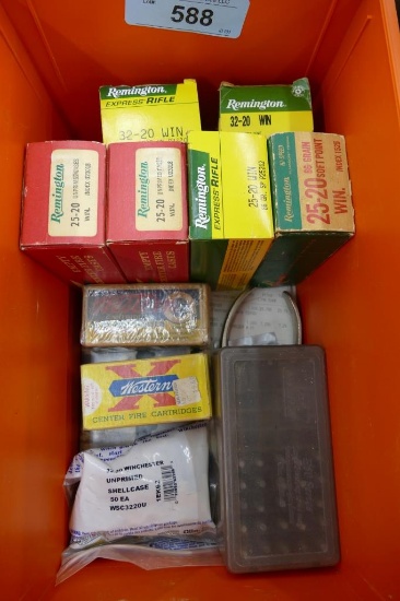 Lot of 32-20 Brass, Bullets, etc