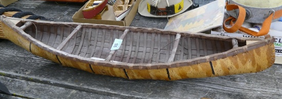 3 ft Miniature Birch Bark Canoe