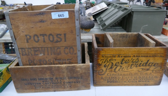 4 Vintage Wood Crates