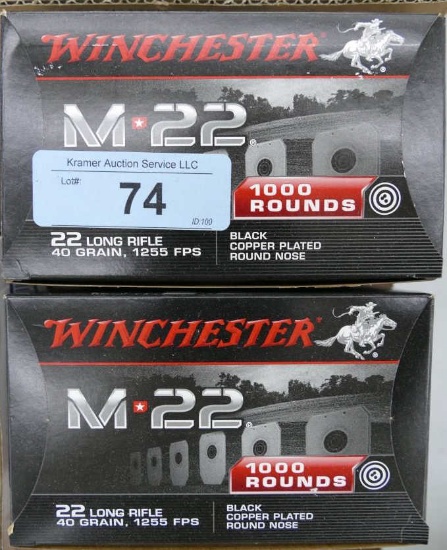 2 1000 rd Bricks Winchester 22LR Ammo