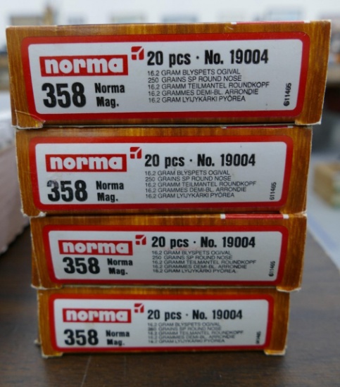 80 rds Norma 358 Norma Mag Ammo