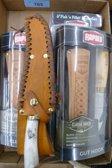 Lot of 4 Hunting & Filet Knives
