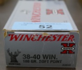 50 rds Winchester 38-40 Ammo