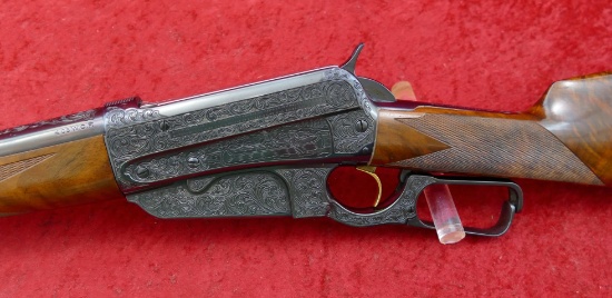Custom Engraved Winchester 1895 405 cal Rifle