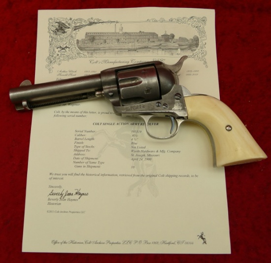 Early Colt Single Action 45 cal Revolver