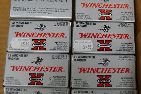 850 rds of Winchester 22 Magnum Ammo