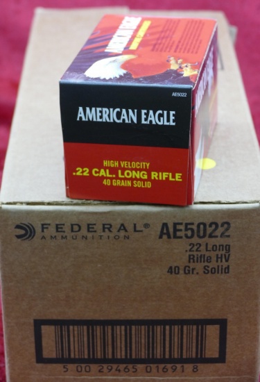 5,000 rds case Federal 22LR 40GR solid Ammo