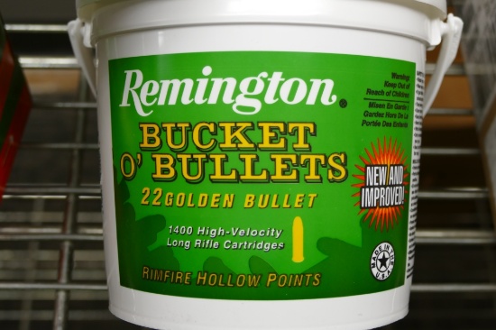 Remington Bucket of 22 Bullets approx 1,400