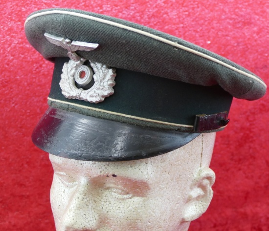 WWII Nazi Infantry Visor Hat