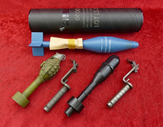 Lot WWII Era M1 Garand Rifle Grenades & Launchers