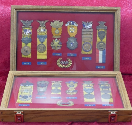 2 Displays of GAR Medals