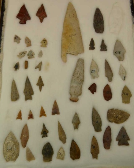 Collection of OK & TX Indian Arrowheads