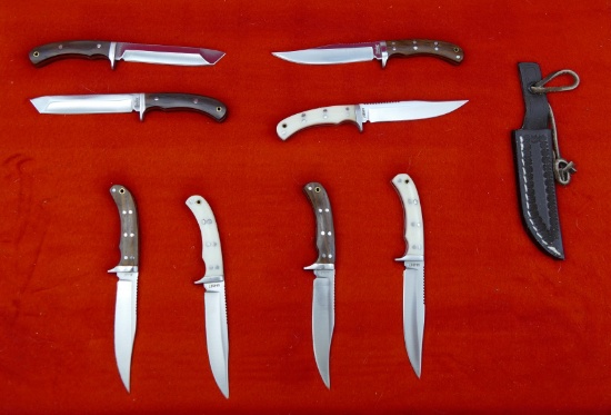 Display of 8 Miniature Knives