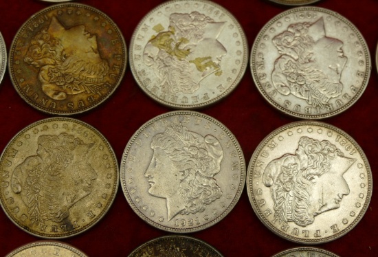 20 1921 Silver Morgan Dollars (F)