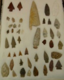 Collection of OK & TX Indian Arrowheads