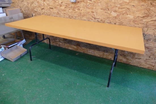 7x3ft Wood Top Folding Leg Table