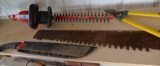 Electric Hedge Trimmers, Saw Blade, Etc