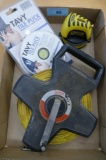 Laser Level, Tile Level, and 150' Measuring Tape
