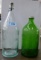 Pair of Fox Head Embossed Bottles