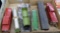 2 Flats of American Flyer Toy Train Cars & access.