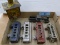 Lot of small Cast Iron Toy Trains & Bank