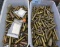 2 Small Totes of Vintage Brass Ammo