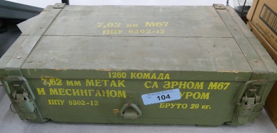 Sealed 1,260 round case 7.62x39 Ammo