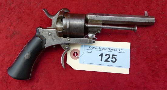 Antique Leige Pin Fire 30 cal Revolver