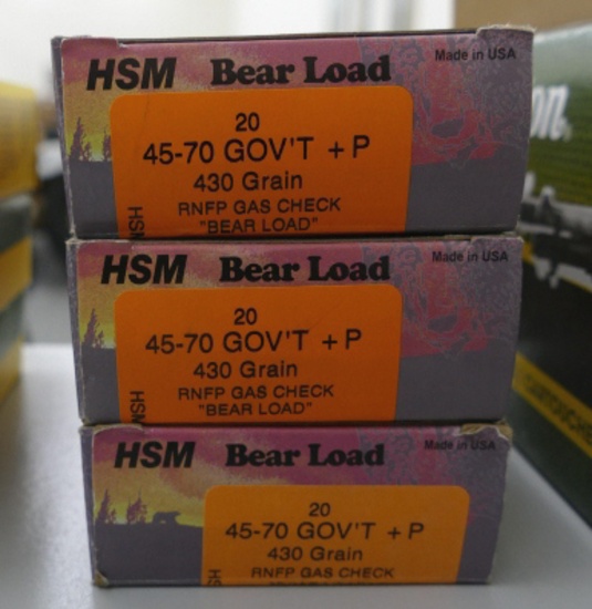 60 rds 45-70 Bear Load Ammo