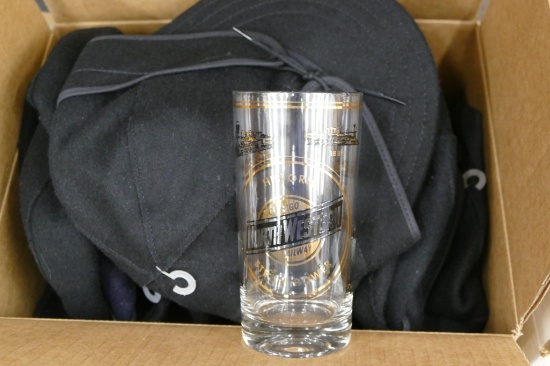 Lot w/Chicago NW Glasses & Case Stormy Kromer Hats